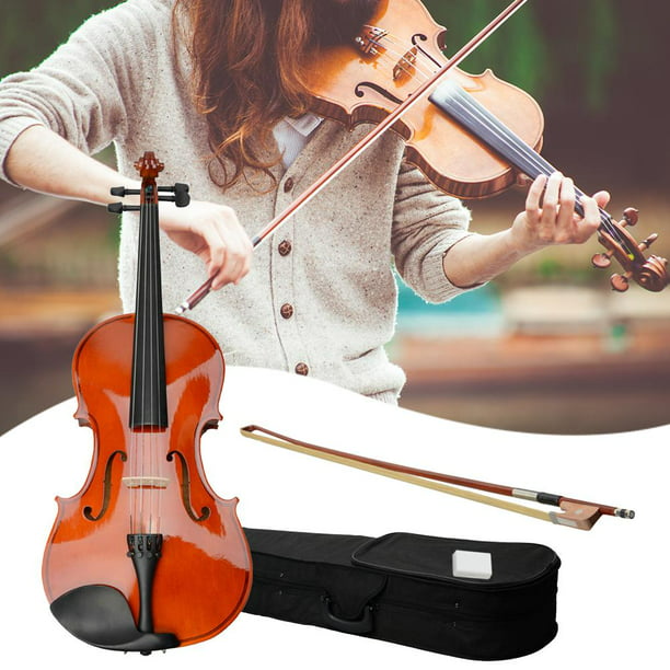 Brown for Music Lovers Practical Soft Viola Case Violin Bow 